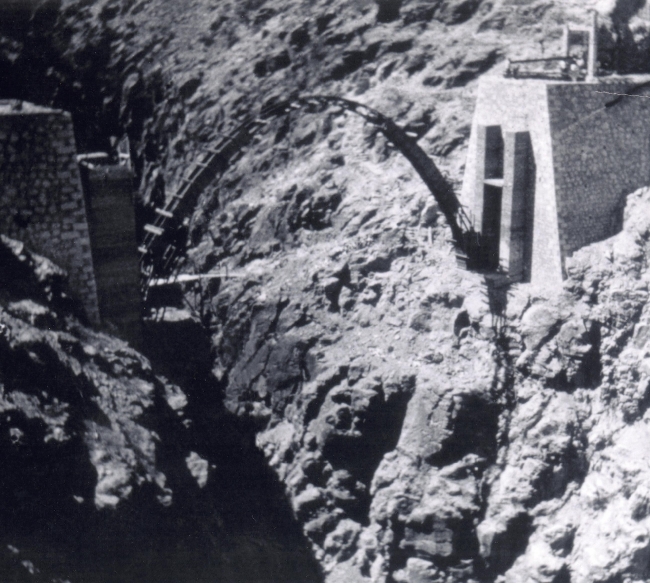 San Miguel de Abona. Construcción Barranco de la Orchilla año 1937. Archivo Municipal de San Miguel de Abona